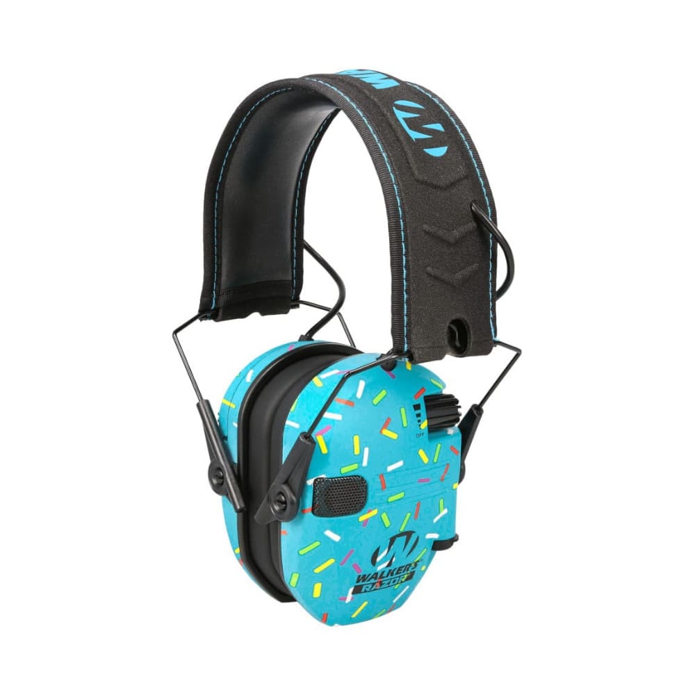 Walker’s - Walkers Razor Slim Electronic Ear Muffs ( Sprinkles) - Blue