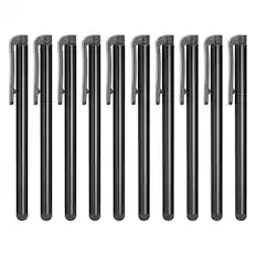 Front. Unique Bargains - 10pcs 7mm Stylus Touch Resistive Screen Pens Universal Resistance Pen for Phone Car Navigation GPS POS - Black.