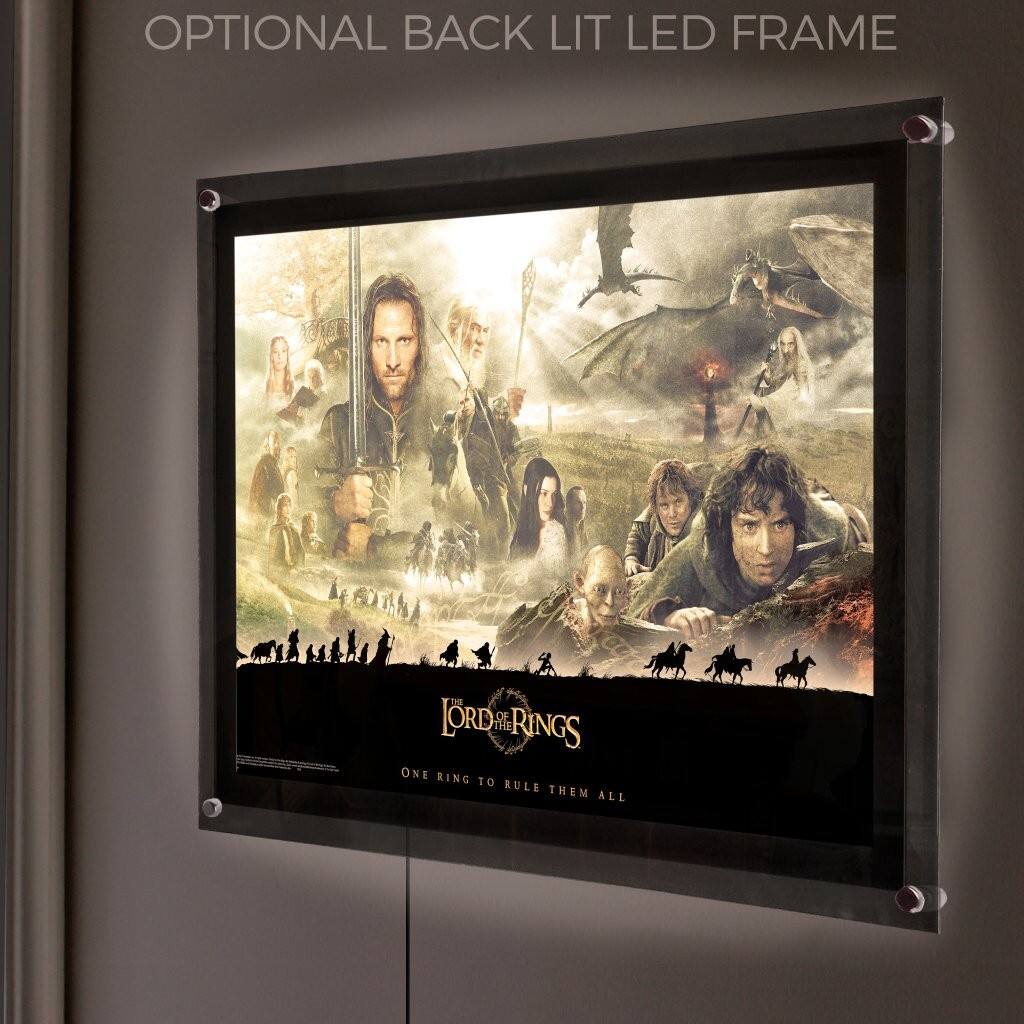 OPTIONAL BACK LIT LED FRAME

THE LORD OF THE RINGS

ONE RING TO RULE THEM ALL