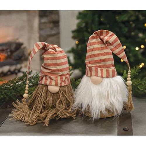 Angle. BreeBe - Burlap Santa Gnome 2 Asstd. - Multicolor.