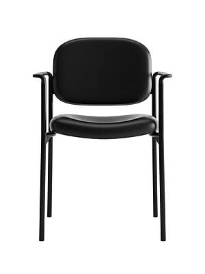Alt View 2. HON - Scatter SofThread Leather Guest Chair - Black.