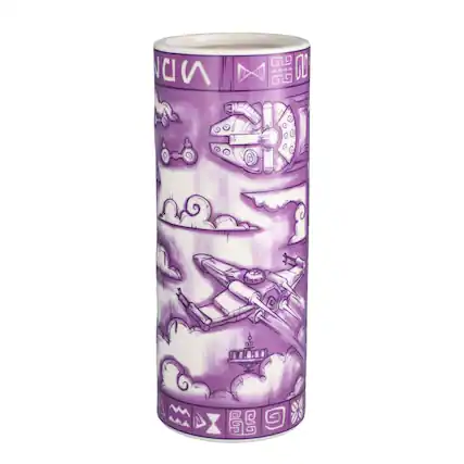 Front. Star Wars - Geeki Tiki Star Wars Bespin Scenic 24 Ounce Ceramic Tiki Mug - Purple.