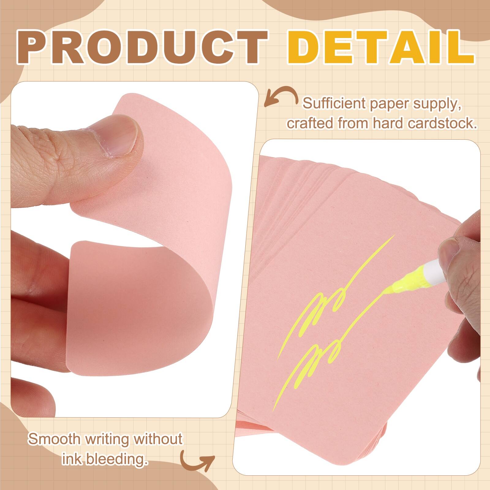 PRODUCT DETAIL

- Sufficient paper supply, crafted from hard cardstock.
- Smooth writing without ink bleeding.