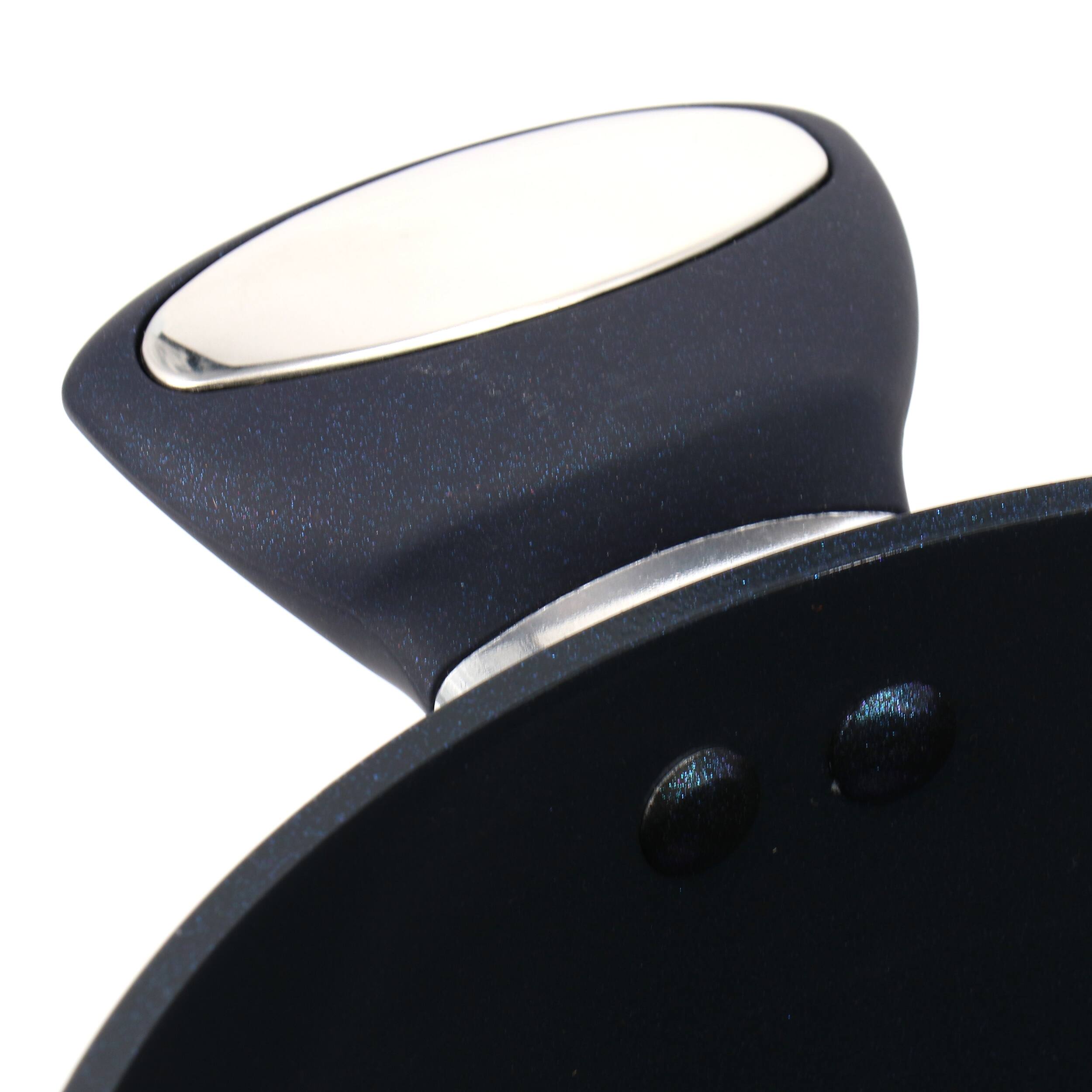 Alt View 4. Oster - Oster Hawke 3.9 Quart Ceramic Nonstick Aluminum Saute Pan with Lid in Dark Blue - Blue.