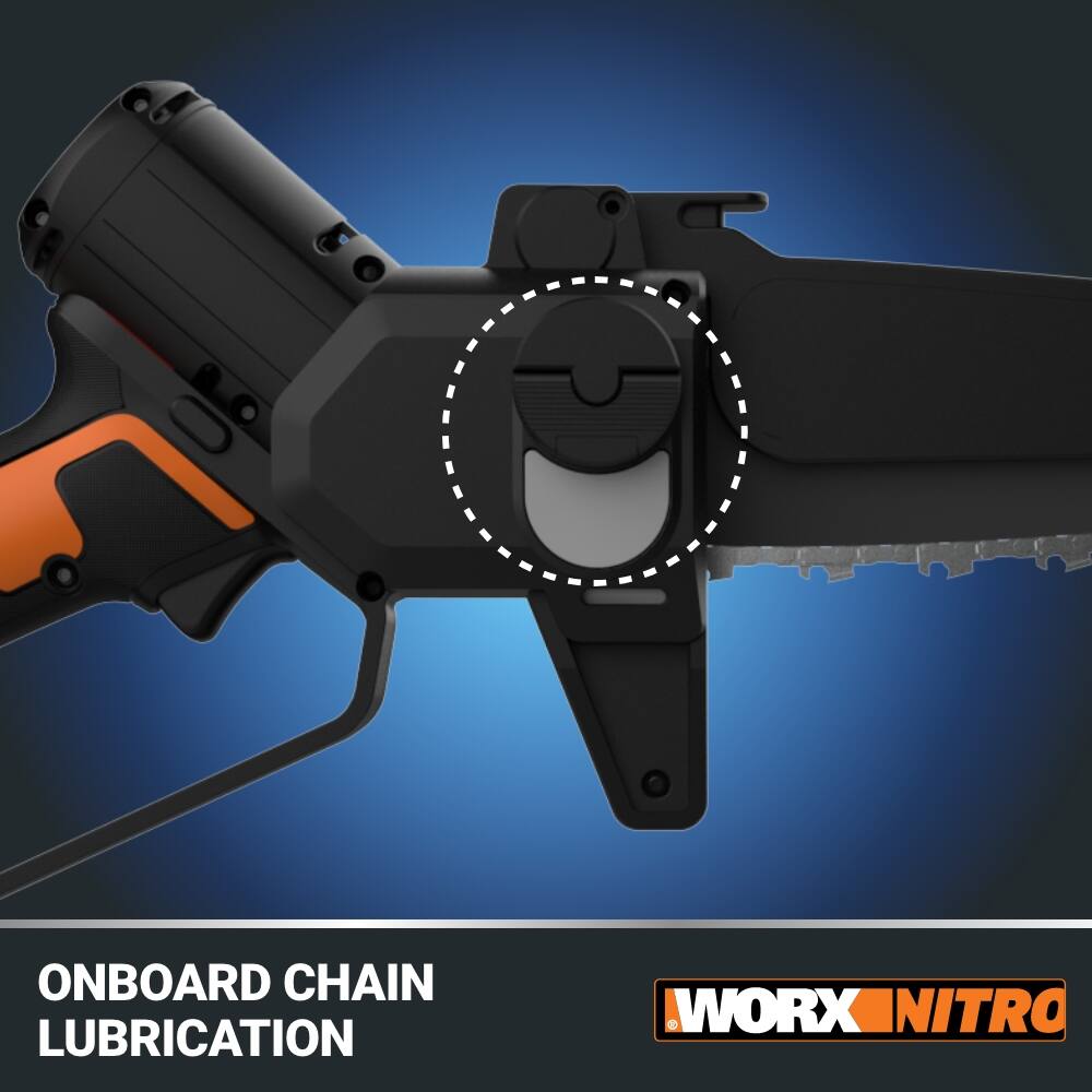 ONBOARD CHAIN LUBRICATION  
WORX NITRO