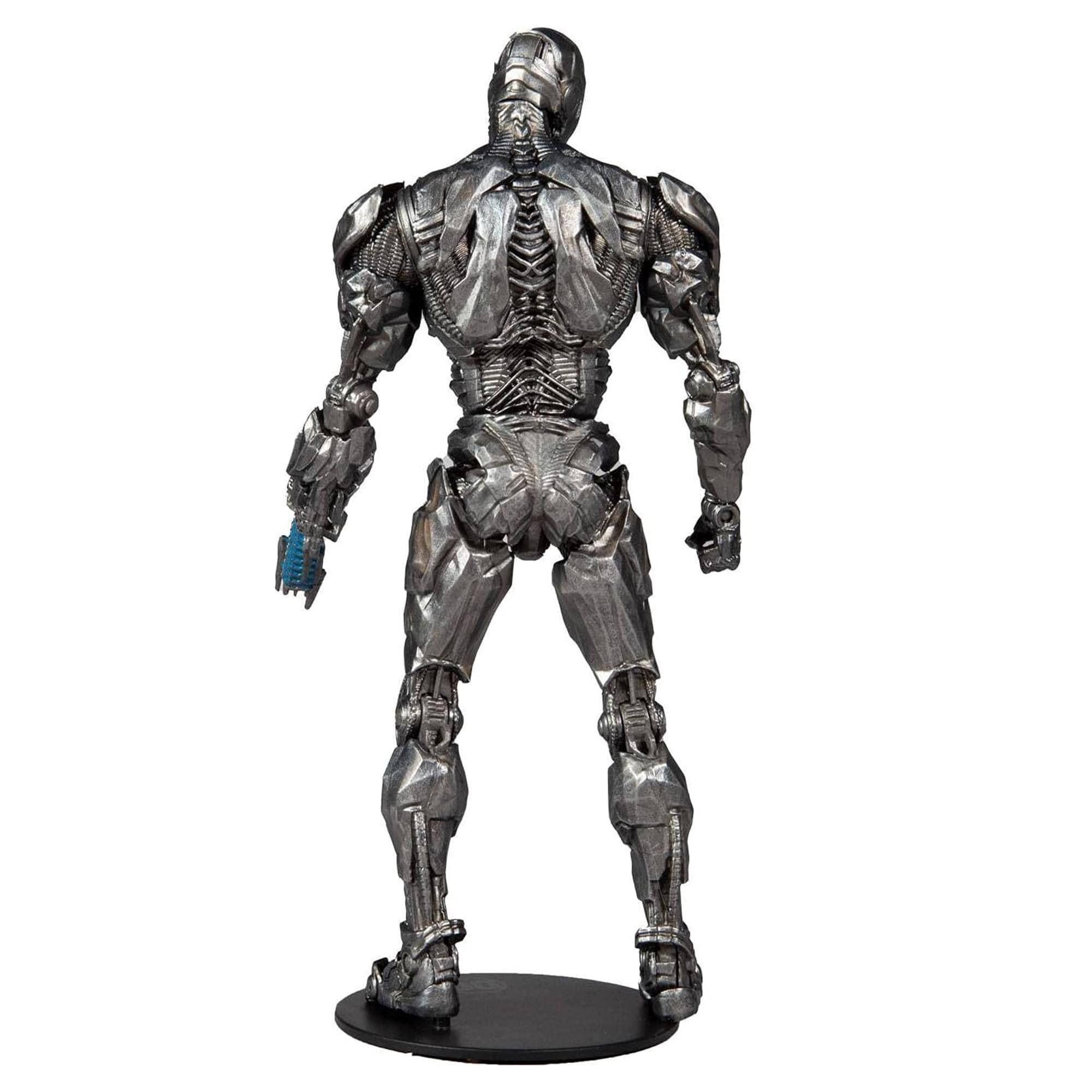 Alt View 4. McFarlane Toys - DC Comics  7 Inch Action Figure | Justice League Cyborg - Silver.