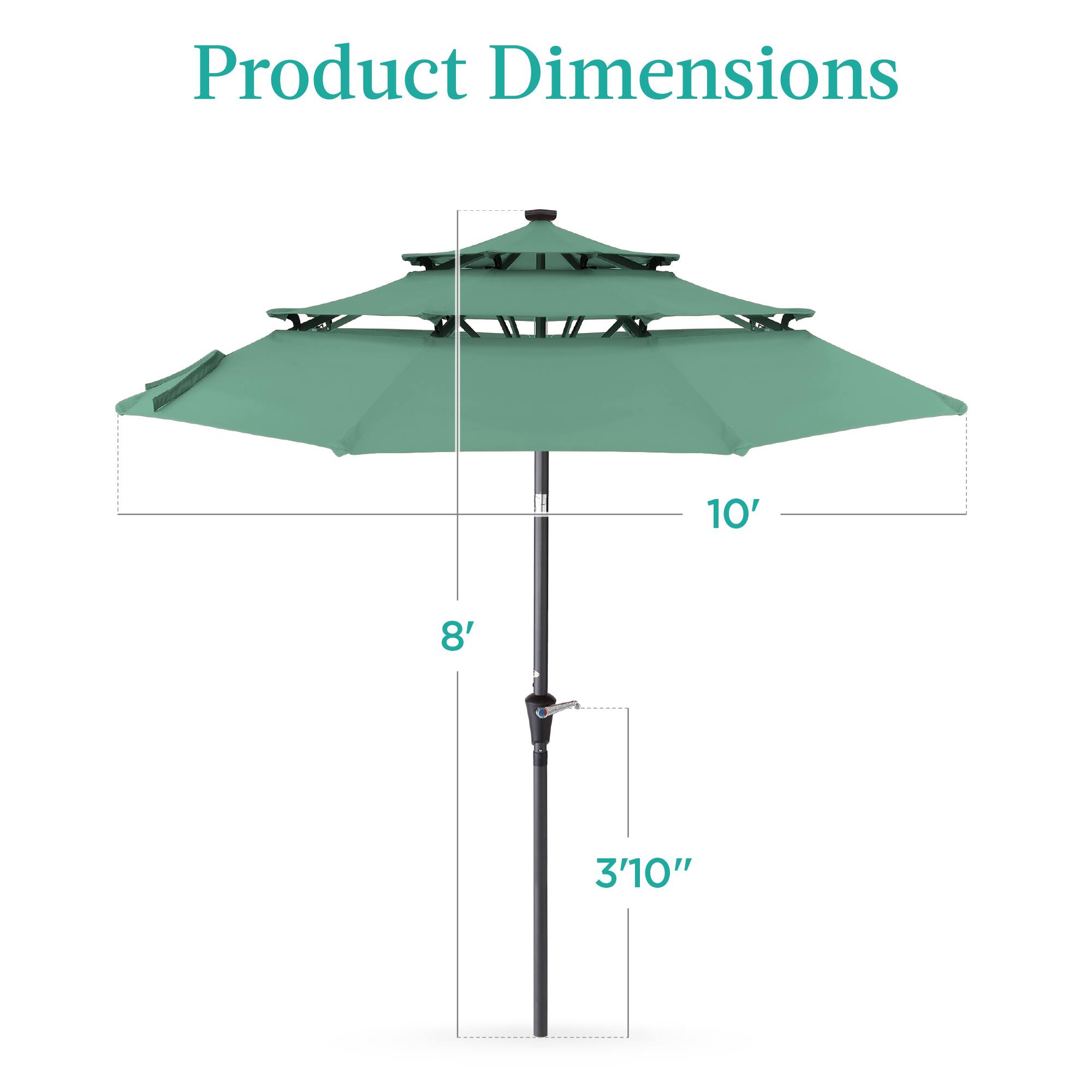 Product Dimensions

10'  
8'  
3'10"