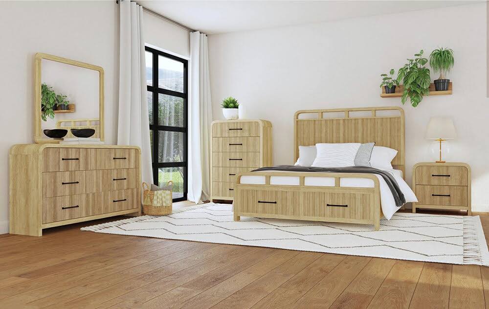 Left. Elements - Ridgemont Mirror - Natural - Natural.