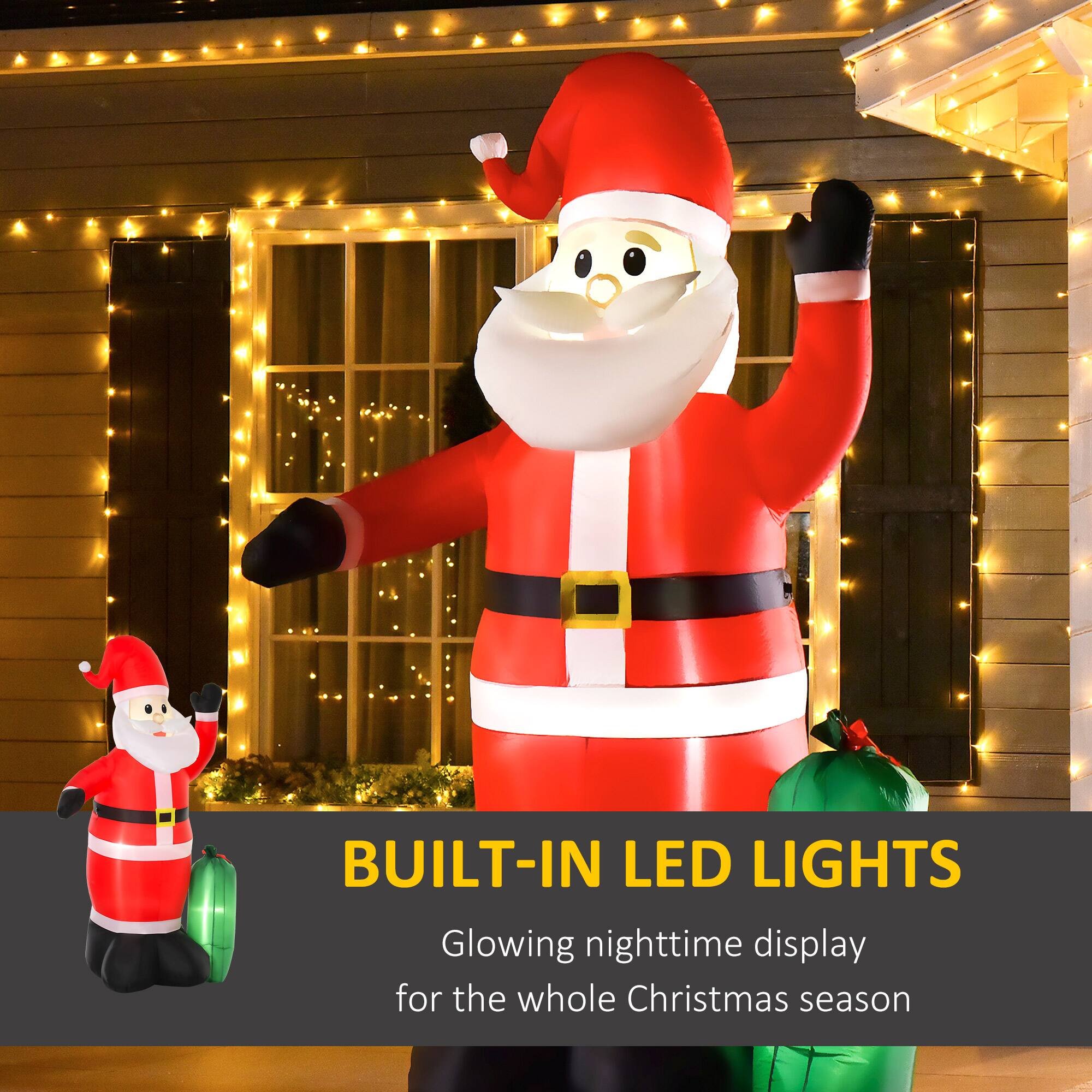 BUILT-IN LED LIGHTS  
Glowing nighttime display for the whole Christmas season