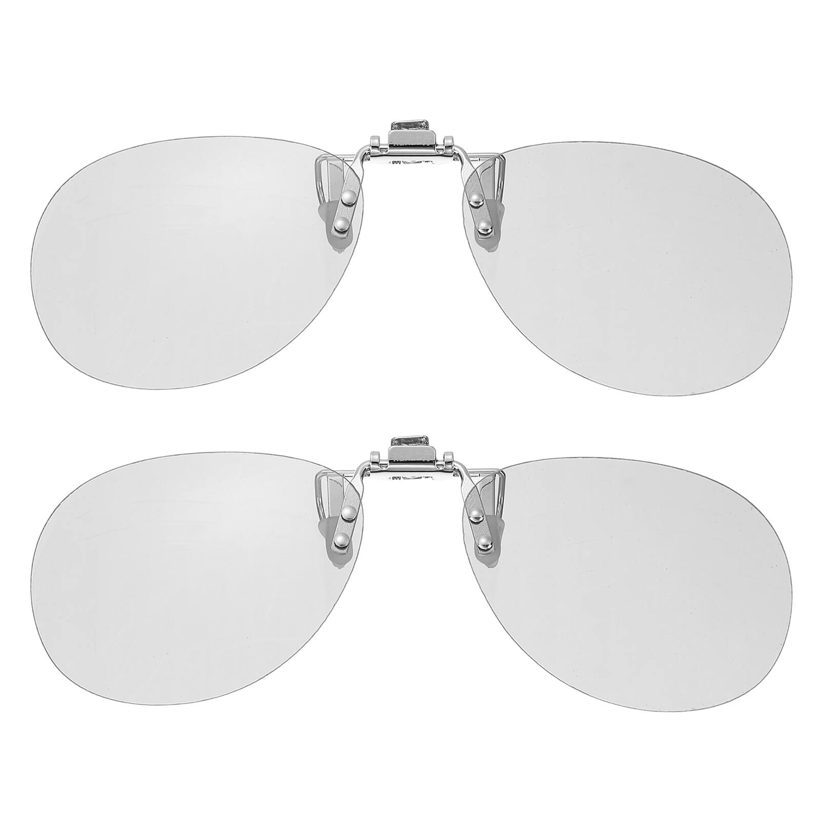 Front. Unique Bargains - 2pcs Polarized Clip-on 3D Glasses, Passive Circular 3D Viewing Frames for RealD Movies Theater Games TV (Metal Clip) - Black.