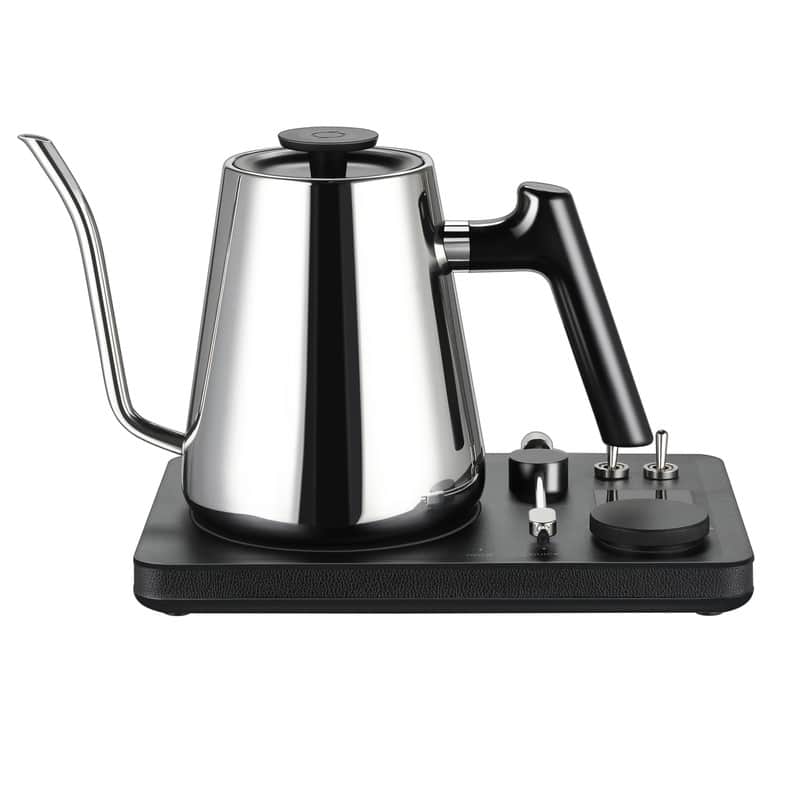Lafeeca - DJ Electric Gooseneck Kettle - Pour Over Coffee & Tea - Turntable Design - Fast Water Boiler - Stainless