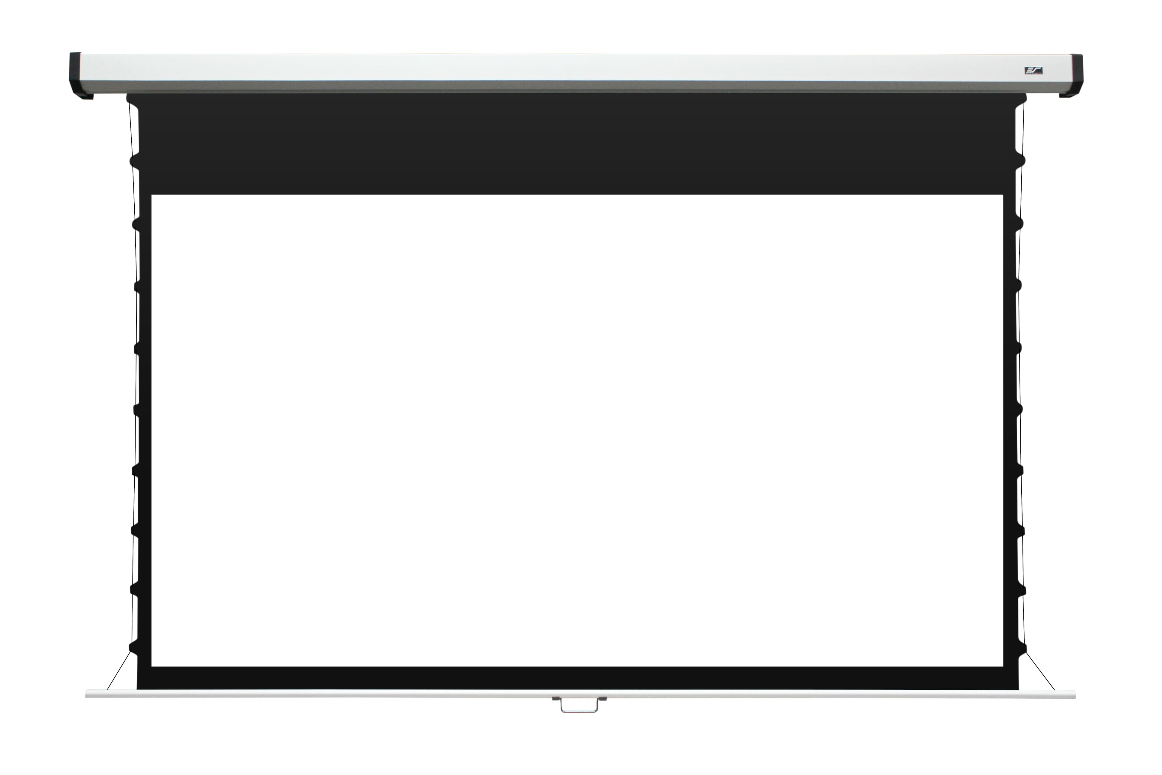 Front. Elite Screens - Elite Screens 125" Manual Tab-Tension 2 Series Screen - White.