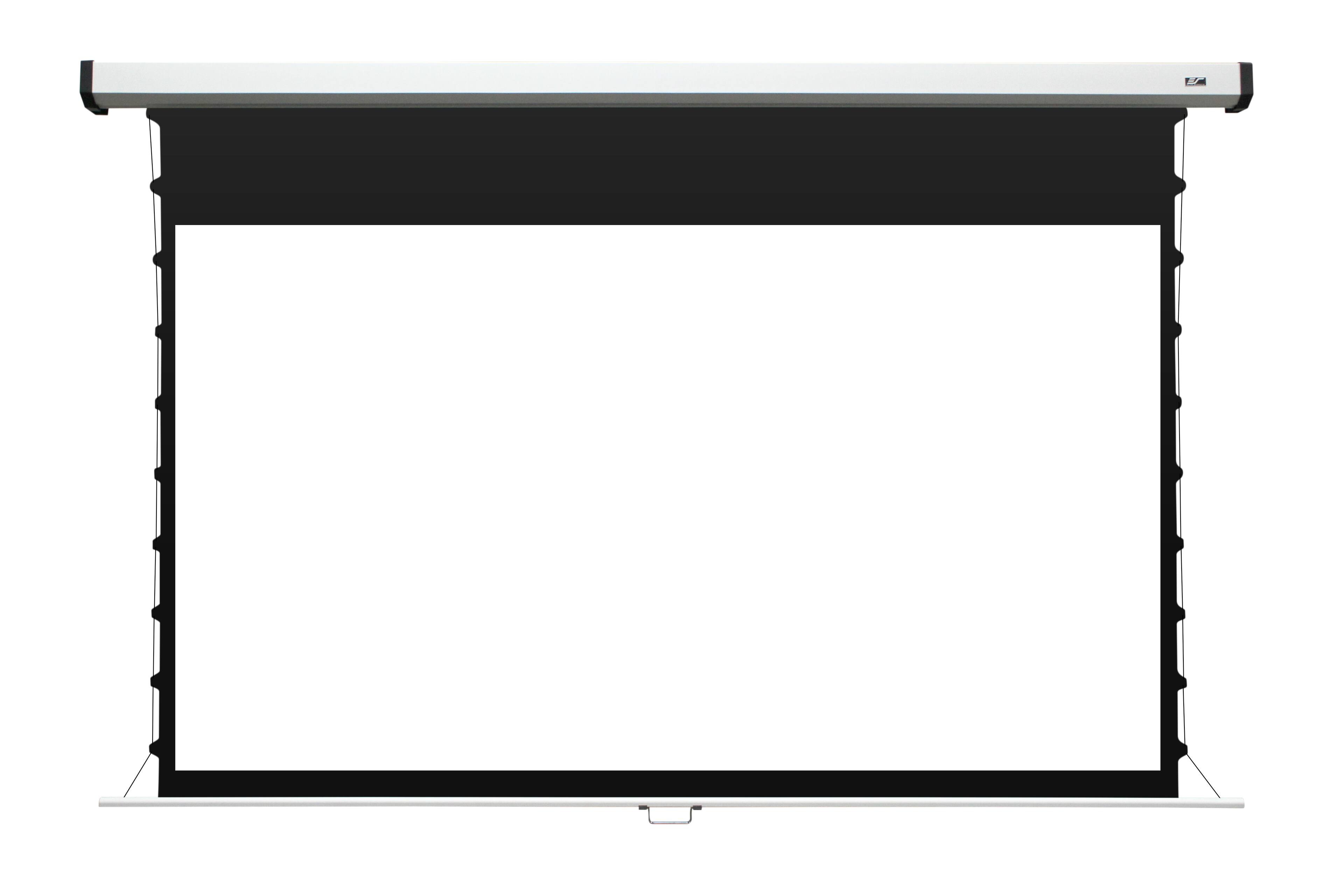 Front. Elite Screens - Elite Screens 140" Manual Tab-Tension 2 Series Screen - White.