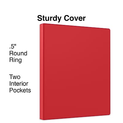 Sturdy Cover

.5" Round Ring

Two Interior Pockets