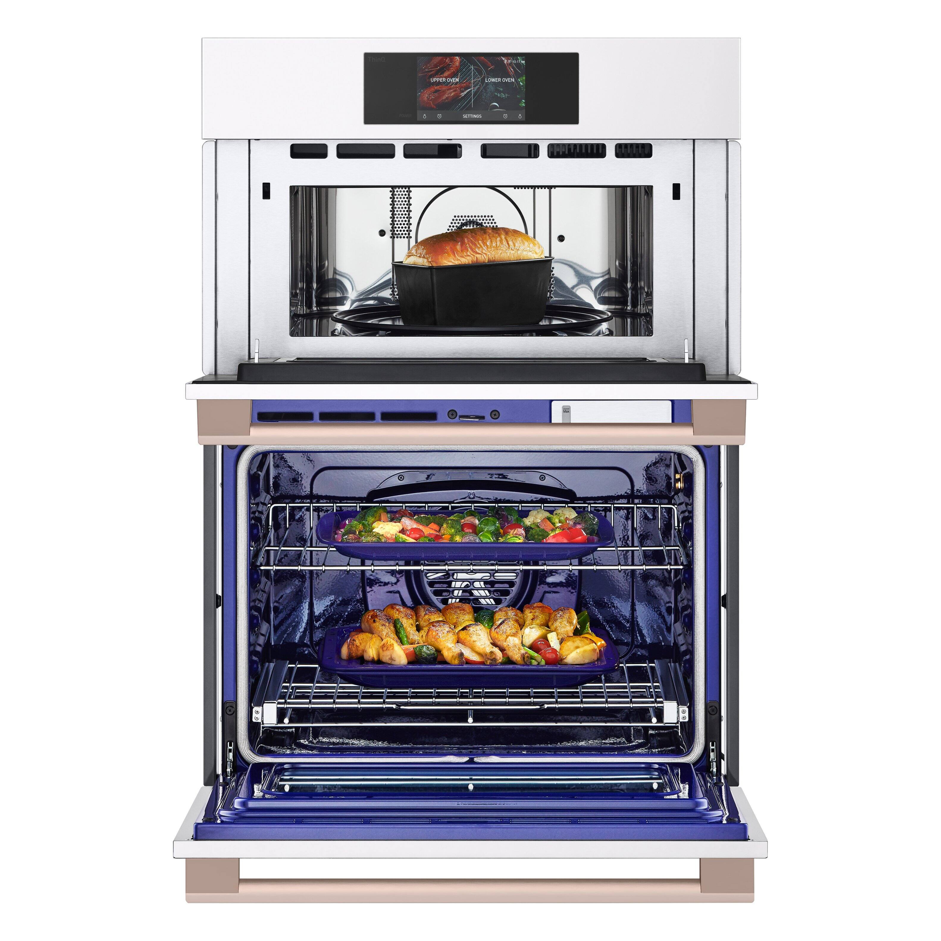 Alt View 15. LG - STUDIO 30" Smart Built-In Electric Convection Combination Wall Oven with Microwave and Sous Vide - Essence White.