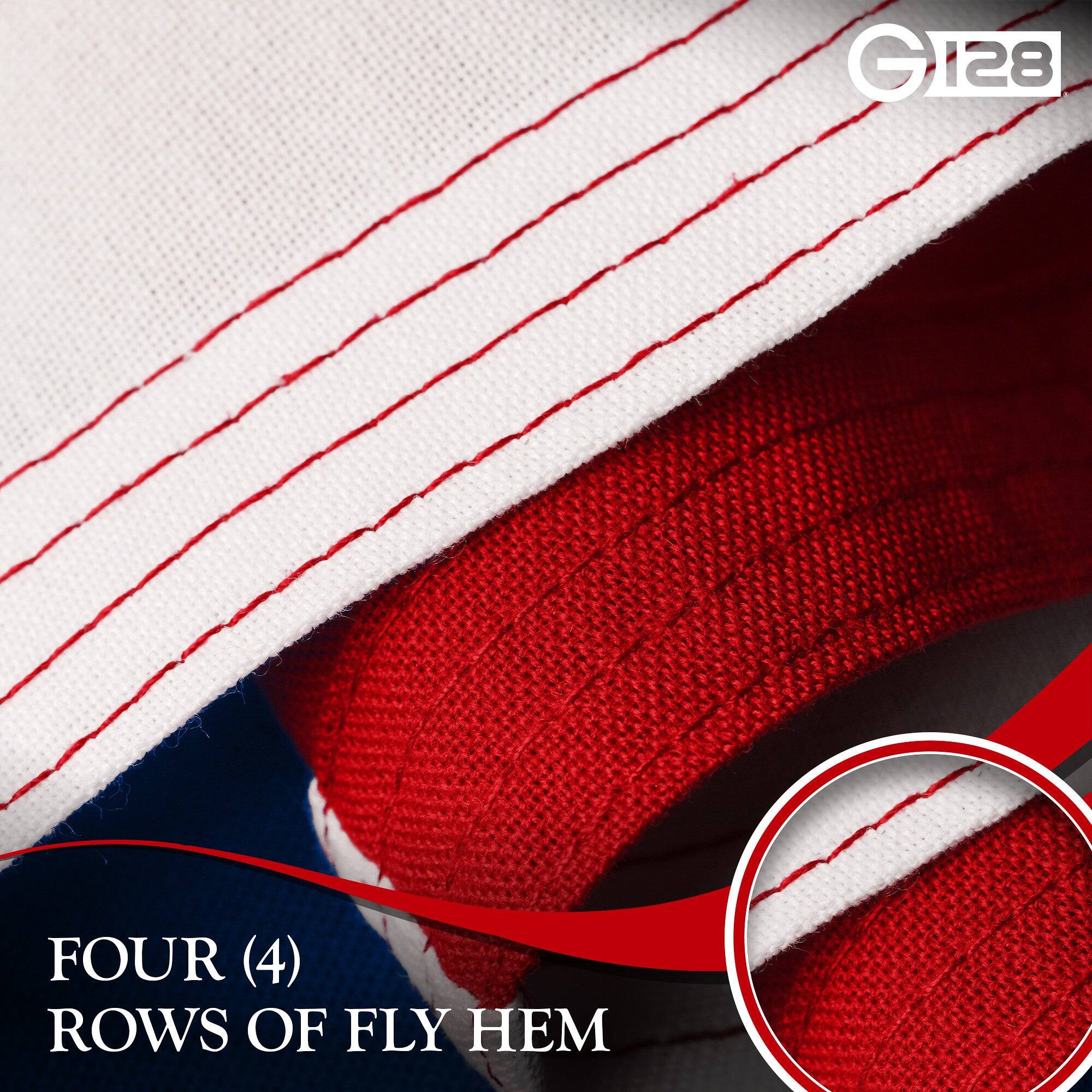 G 128 FOUR (4) ROWS OF FLY HEM