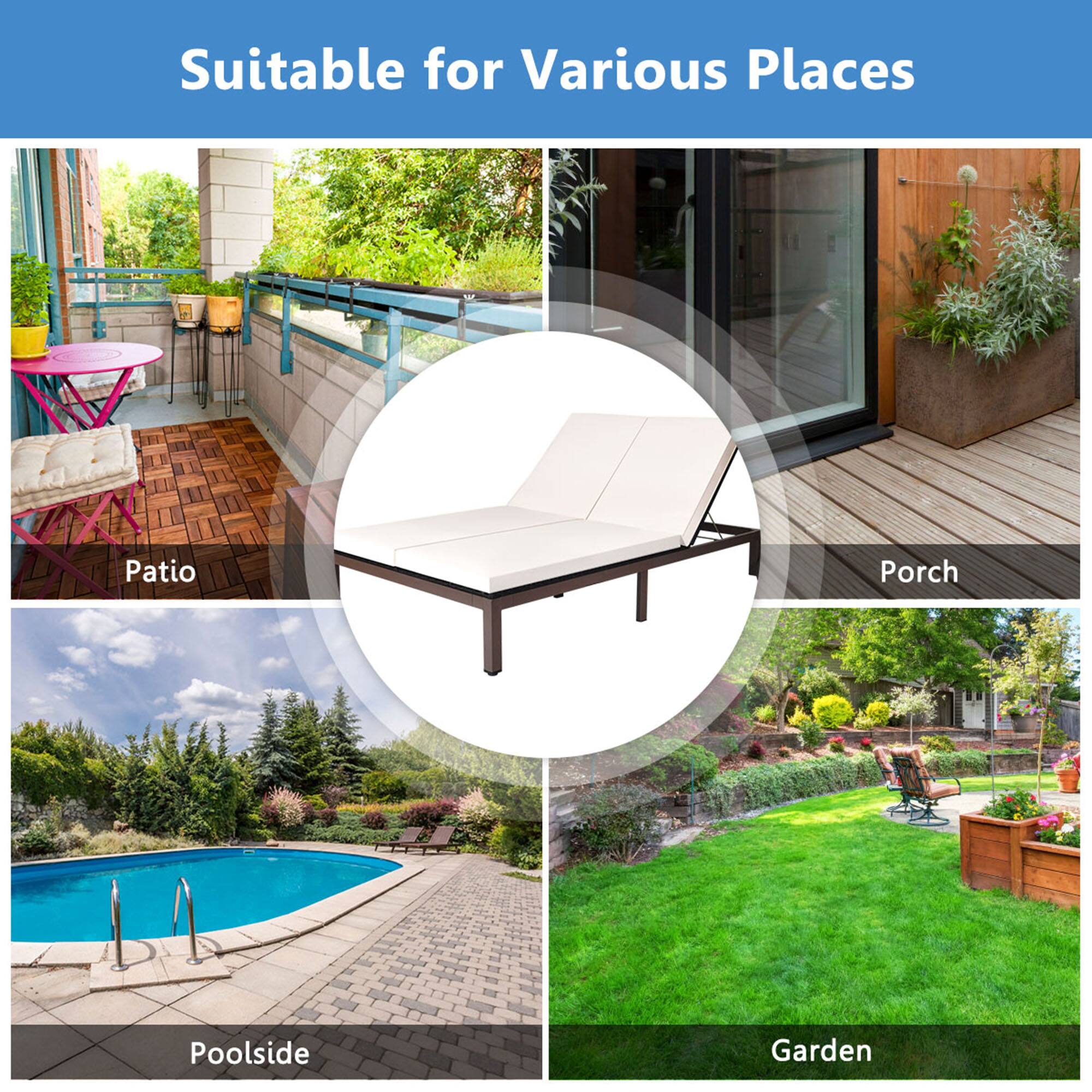 Suitable for Various Places
Patio
Porch
Poolside
Garden