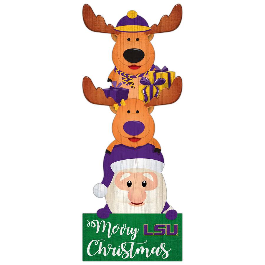 Fan Creations LSU Tigers 31'' Santa Stack Leaner Multicolor 4194650 ...