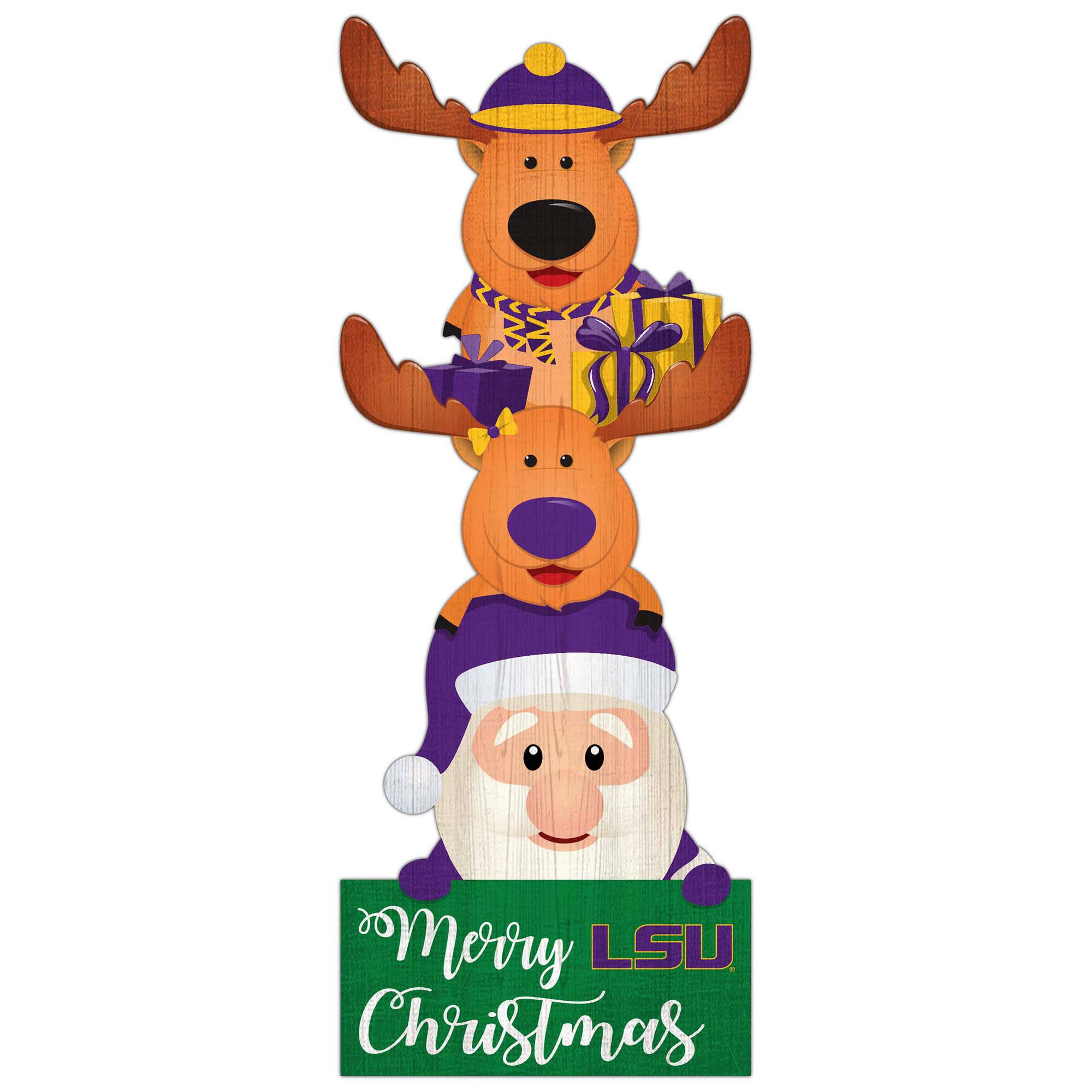 Fan Creations LSU Tigers 31'' Santa Stack Leaner Multicolor 4194650 ...