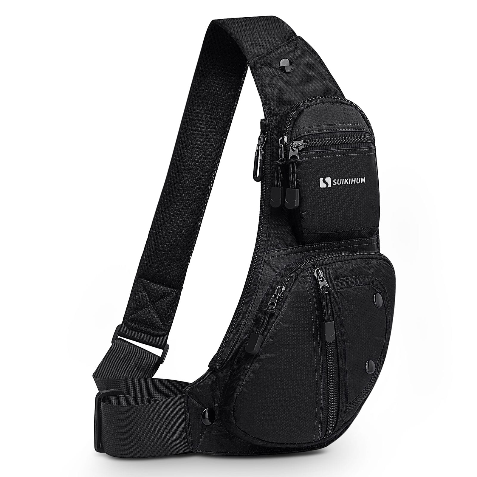 Unique Bargains - Sling Backpacks for Men Women Crossbody Bags Casual Sling Shoulder Chest Bag for Outdoor Travel - Black