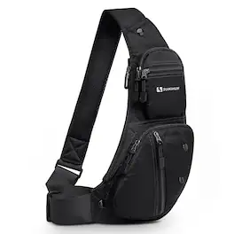 Unique Bargains - Sling Backpacks for Men Women Crossbody Bags Casual Sling Shoulder Chest Bag for Outdoor Travel - Black