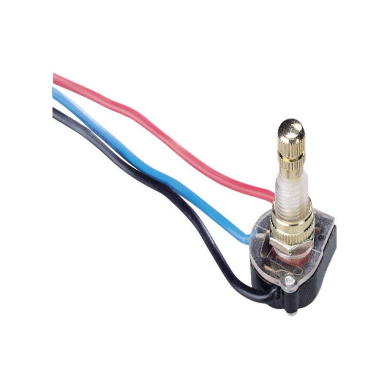 Angle. Gardner Bender - Gardner Bender 6 amps Double Pole Rotary Switch Brass 1 pk - Brass.