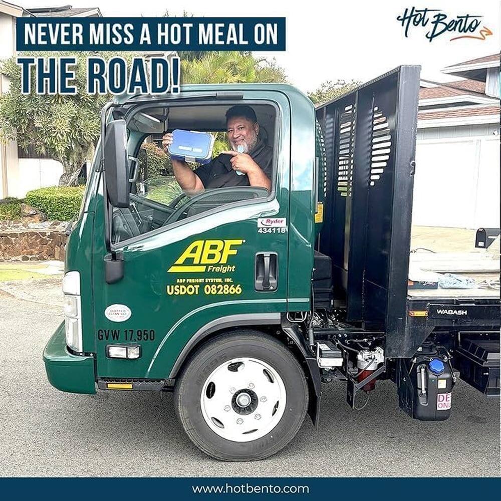 NEVER MISS A HOT MEAL ON THE ROAD!

ABF Freight
ABF Freight System, Inc.
USDOT 082866
GVW 17,950

www.hotbento.com
