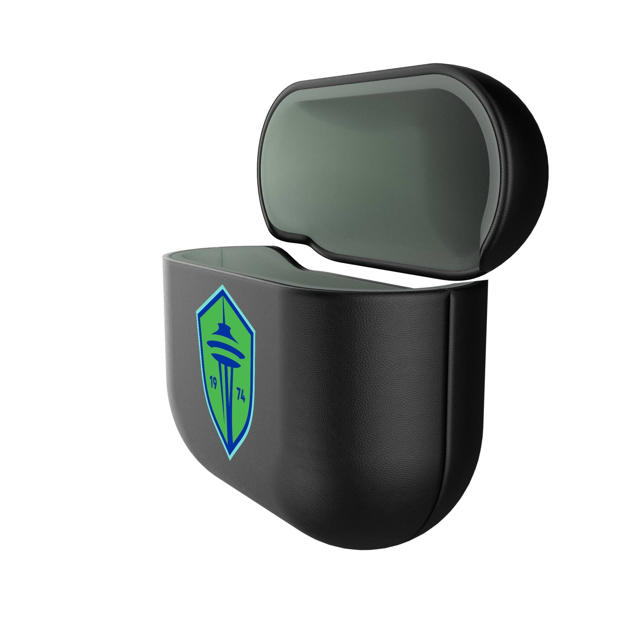 Alt View 1. Keyscaper - Seattle Sounders FC Seattle Sounders FC Insignia AirPods 4th Generation Case Cover - No Size - Black.