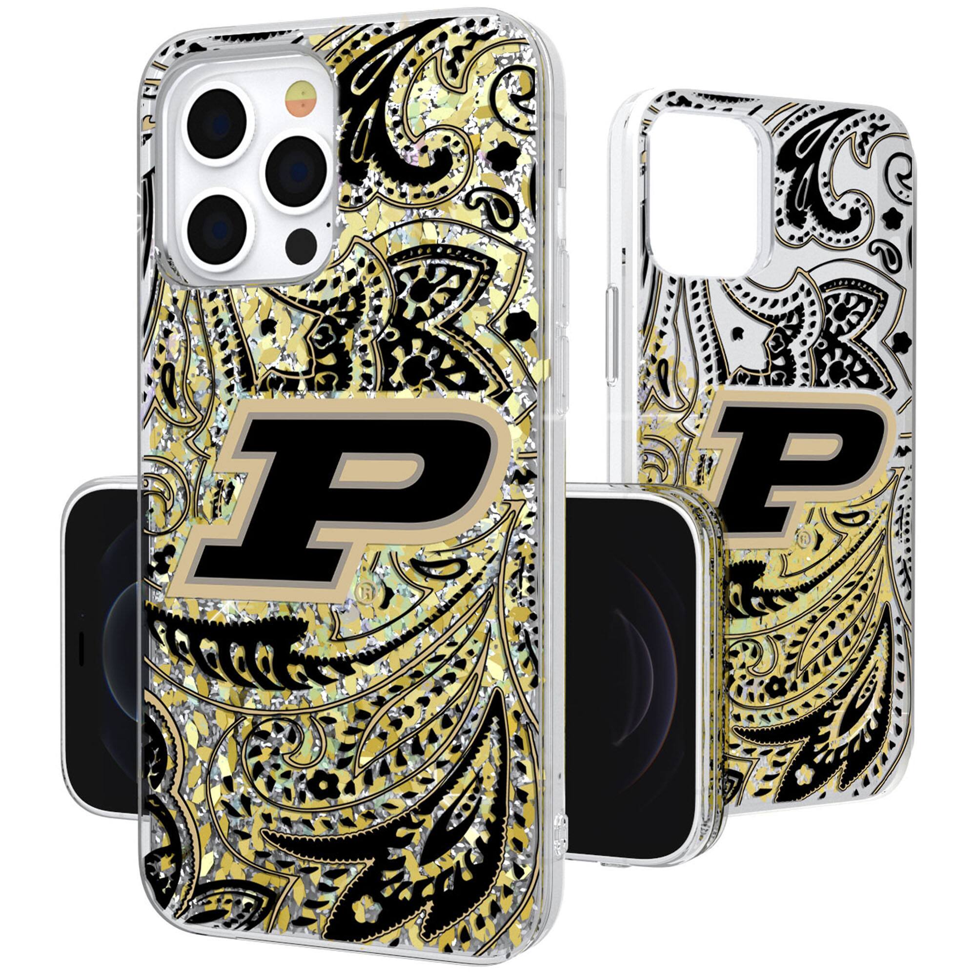 Alt View 2. Keyscaper - Purdue Boilermakers iPhone Glitter Paisley Design Case - 16 - Multicolor.
