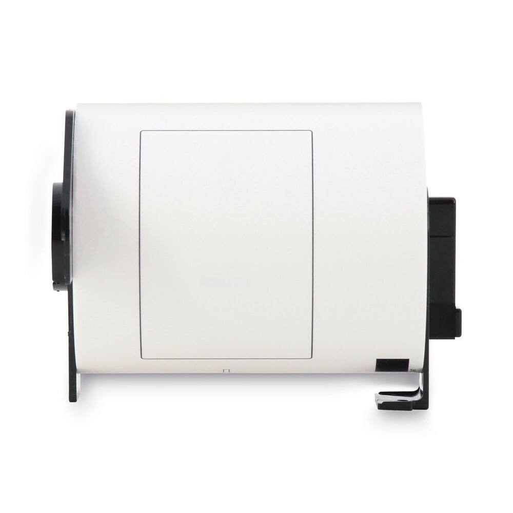 Angle. Brother - Brother P-Touch DK1247 DK1247 4.07 in. x 6.4 in. Label Tape - Black on White - White.