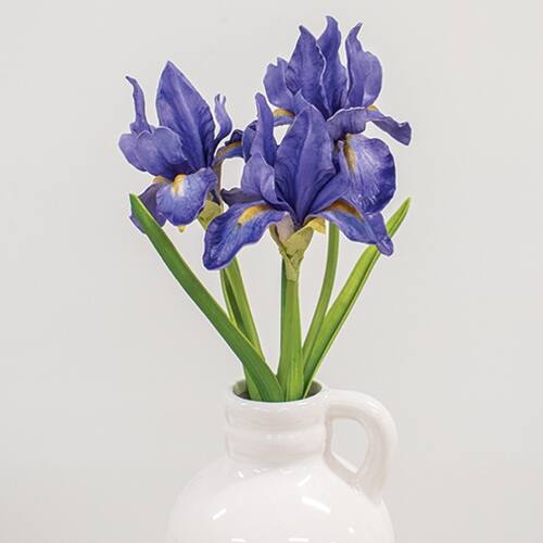 Angle. BreeBe - Blue Iris Bouquet - 14.5" - Blue.