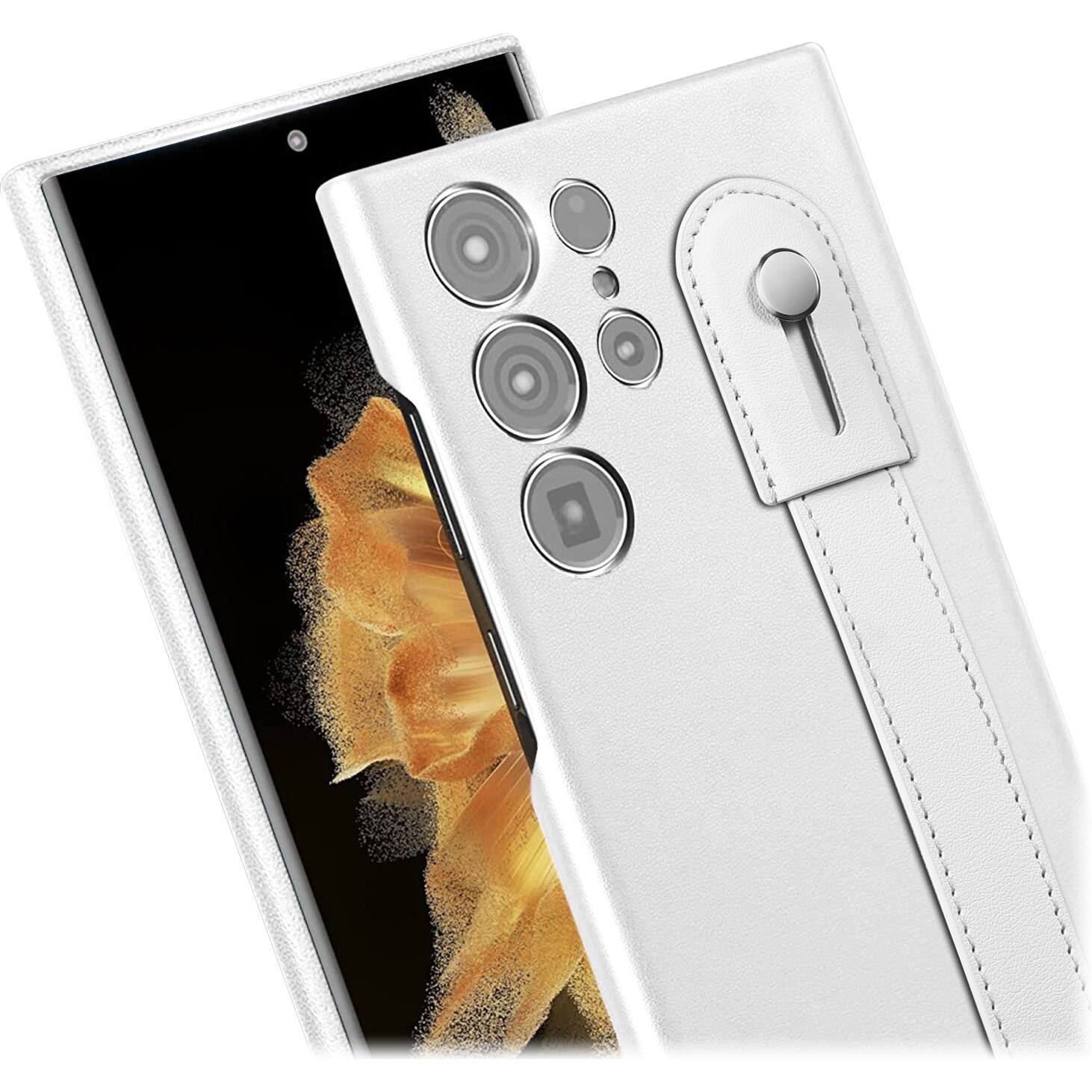 Alt View 13. SaharaCase - FingerGrip Series Case for Samsung Galaxy S23 Ultra - White.