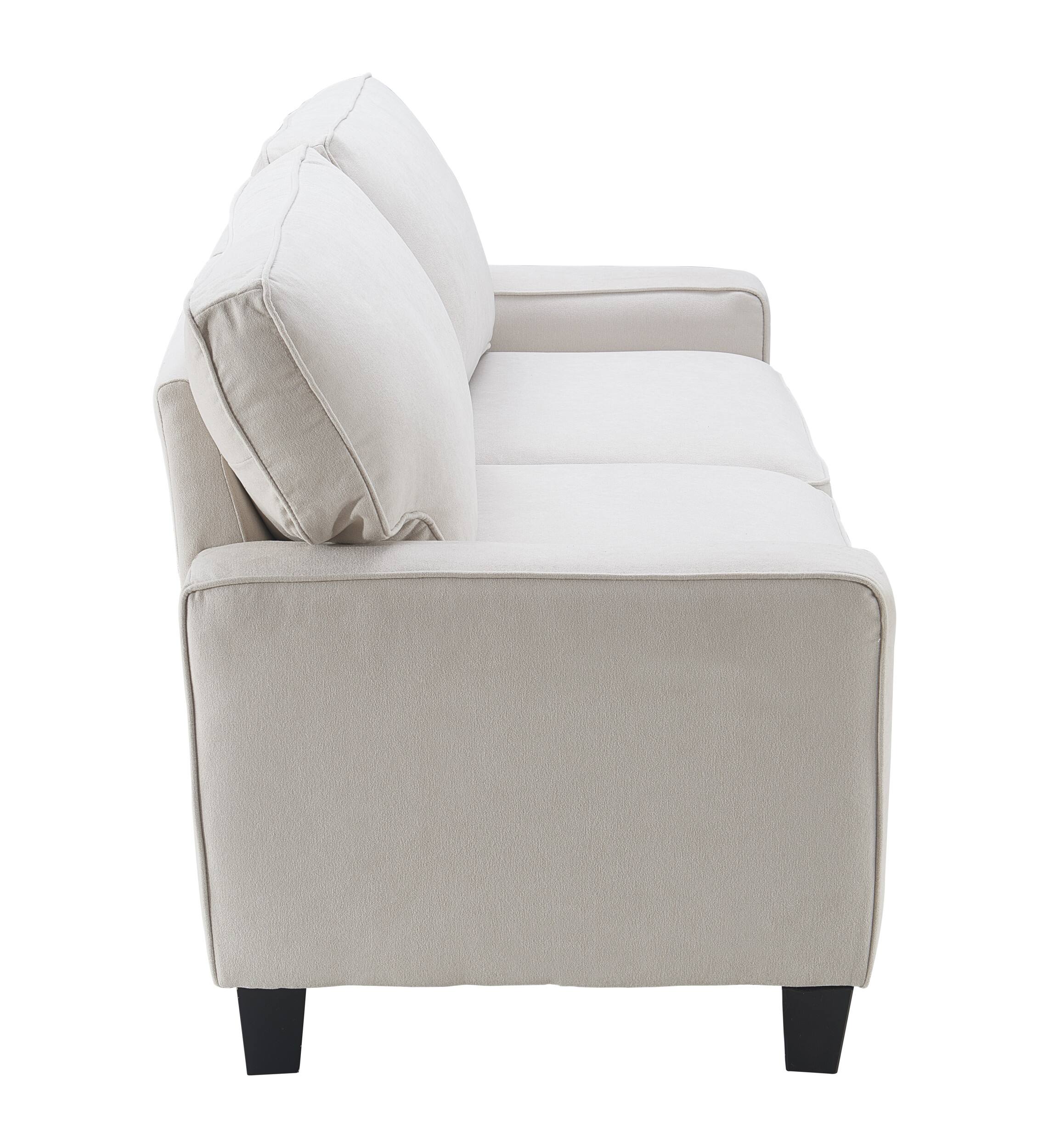 Alt View 14. Serta - Palisades Modern 3-Seat - Straight Arm - Fabric Sofa - 78" - Cream.