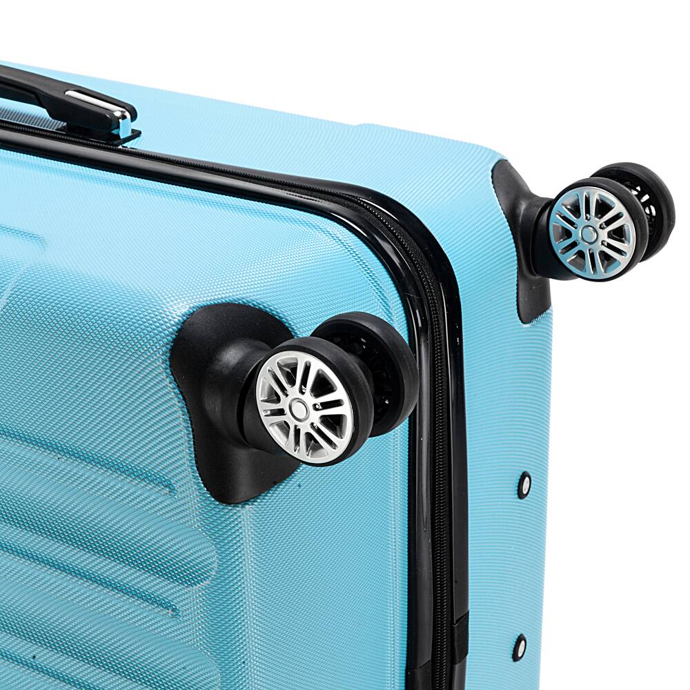 Alt View 6. Winado - 20"/24"/28" 3 Piece Trolley Carry On ABS Luggage Lightweight Hardside Suitcase Set Spinner Wheels & TSA Lock for Travel - Blue.