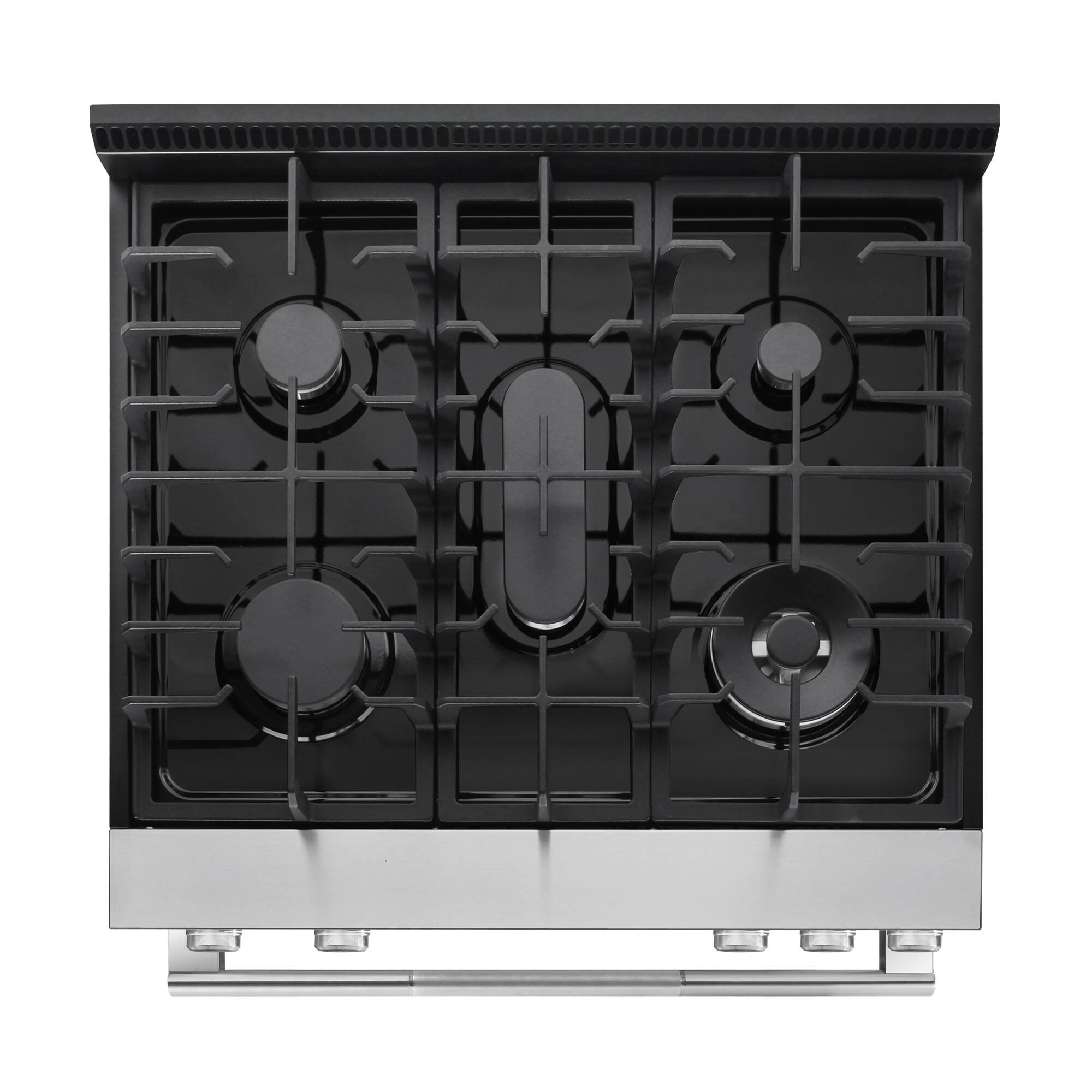 Alt View 3. COSMO - COS-RGS305SS 30 in. Stellar Collection 4.6 cu. ft. Gas Range, 5 Burners, Convection Oven, Cast Iron Grates - Stainless Steel.