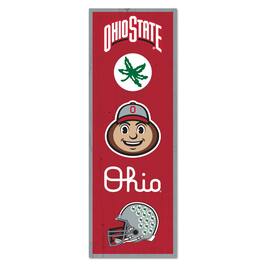 WinCraft - Ohio State Buckeyes 6" x 17" Logo Evolution Wood Sign - Multicolor