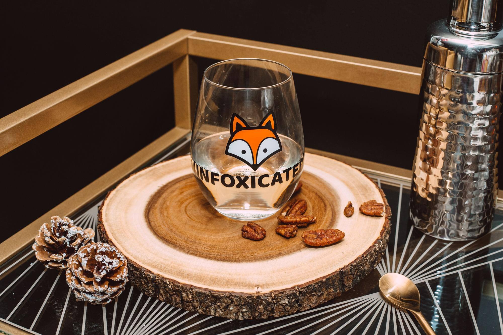 Alt View 3. Toynk - "Infoxicated" Oversized Stemless Wine Glass | Holds 20 Ounces - Clear.