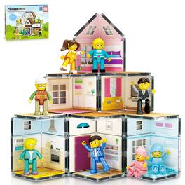 PicassoTiles - PICASSO-TILES Magnetic Tiles for Kids, 65PCS Family Home Theme, Construction STEM Building Blocks Educational Toy