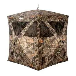 Ameristep - Care Taker Mossy Oak Small Ground Blind with Rugged Spider Hub Frame - Black
