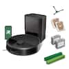 Front. iRobot - Roomba 705 Vacuum + AutoEmpty Dock - Extreme Power-Lifting Suction, Anti-Tangle Dual Rubber Brushes, Self Empties, LiDAR - Black.