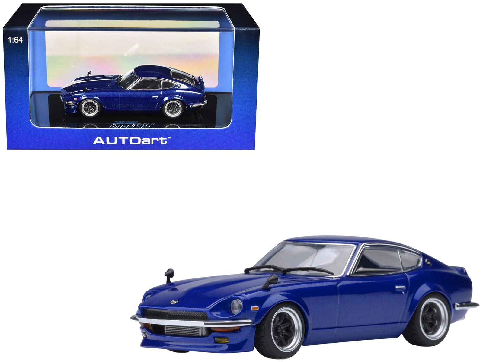 Autoart - Nissan Fairlady Z RHD (Right Hand Drive) "Akuma No Z" "Wangan Midnight - Comic #1 Version" Manga 1/64 - Blue Metallic