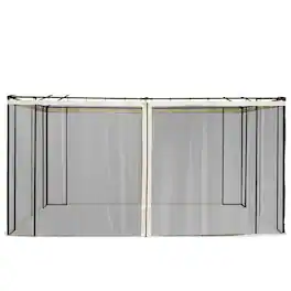 PULUZ - Replacement Mesh Sidewall Netting for 9.8' x 13.1' Gazebos and Canopy Tents with Zippers, (Sidewall Only) - Cream