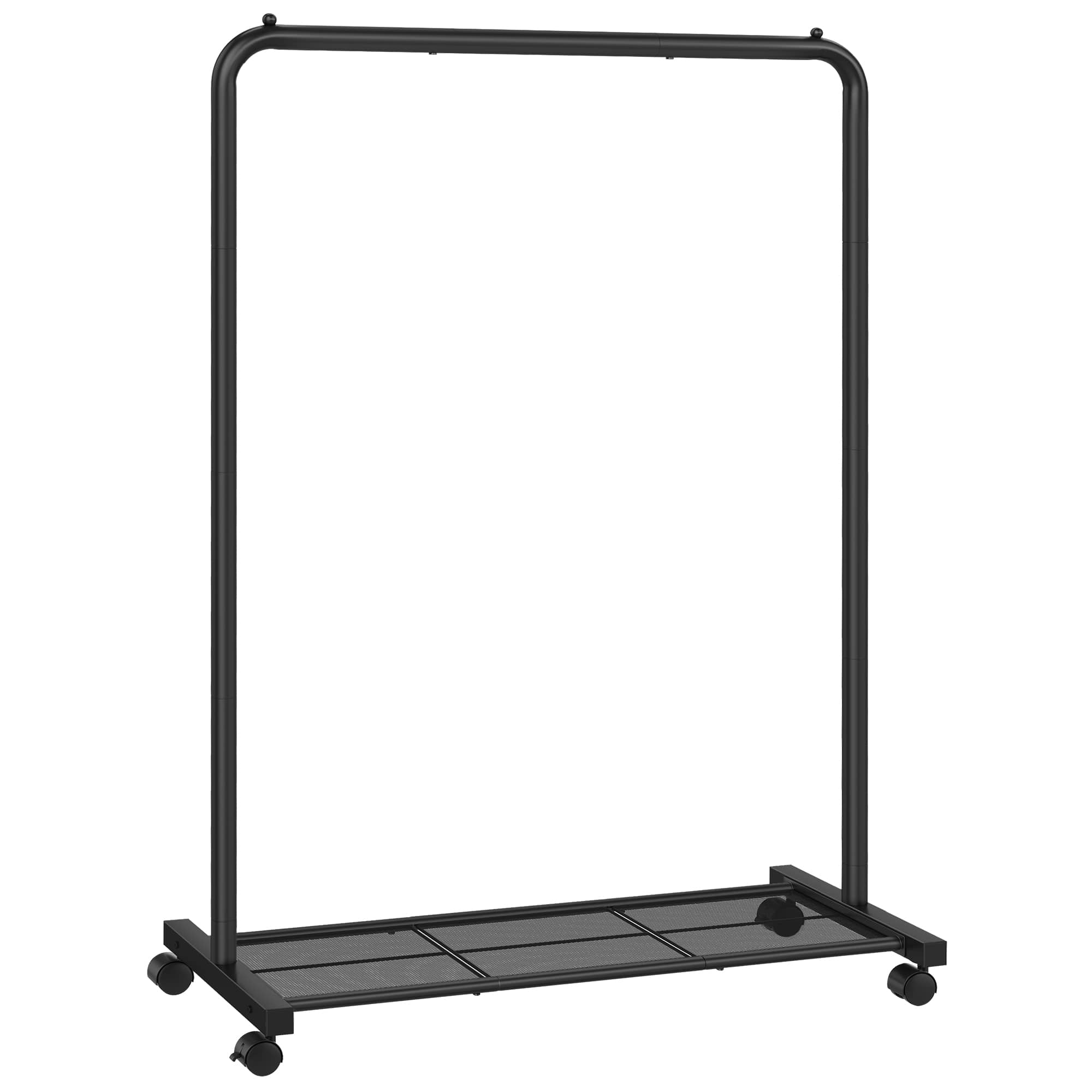 Songmics Home - Clothes Rack with Wheels, Clothing Rack for Hanging Clothes, 25.4 mm Metal Garment Rack with Dense Mesh Storage Shelf - Black price history on PriceWatchPro