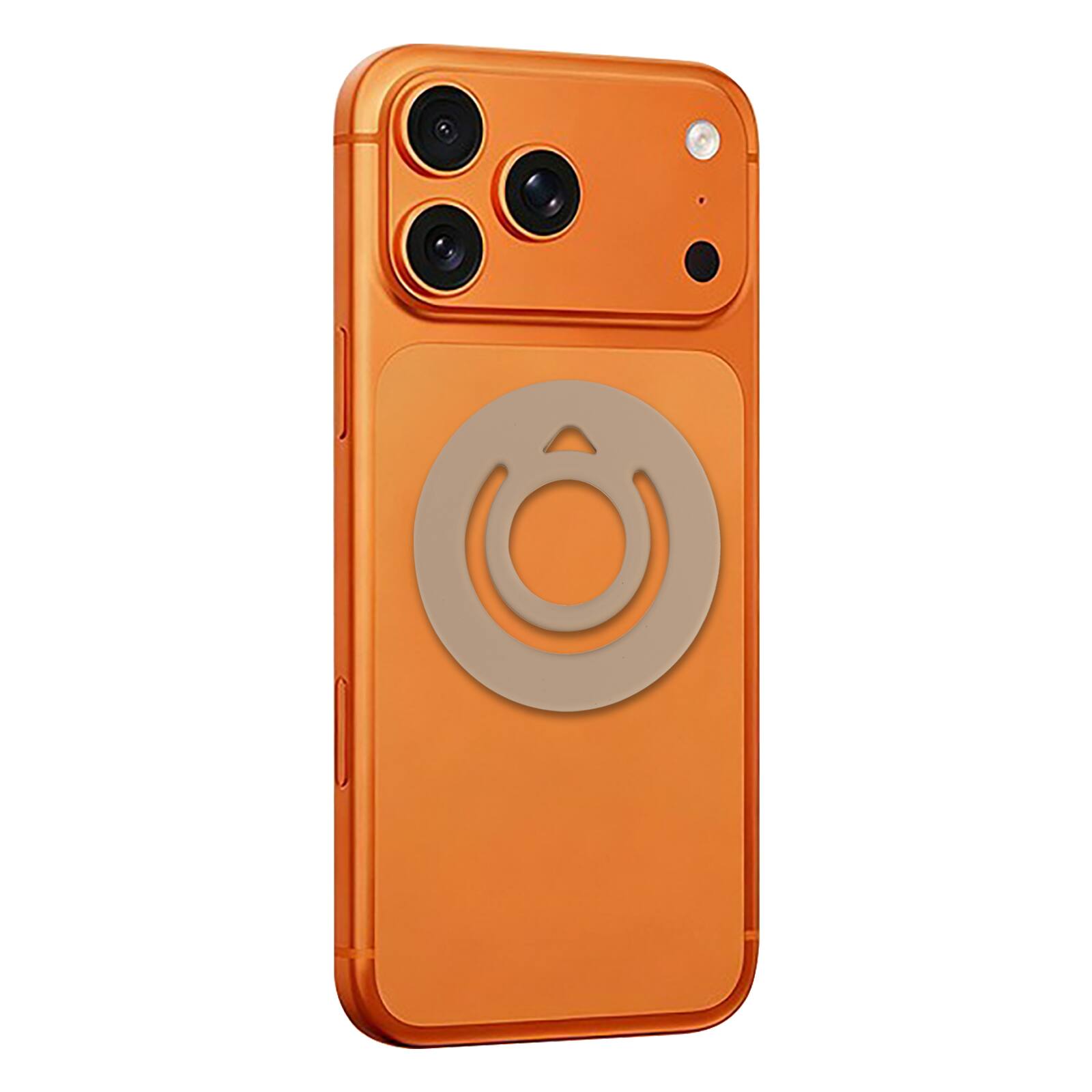 Angle. Topteng - Liquid Silicone Double-Sided Magnetic Phone Ring Holder–N52 Magnet,1400g Suction,MagSafe Compatible,Fit for iPhone 12-17 - Gold.