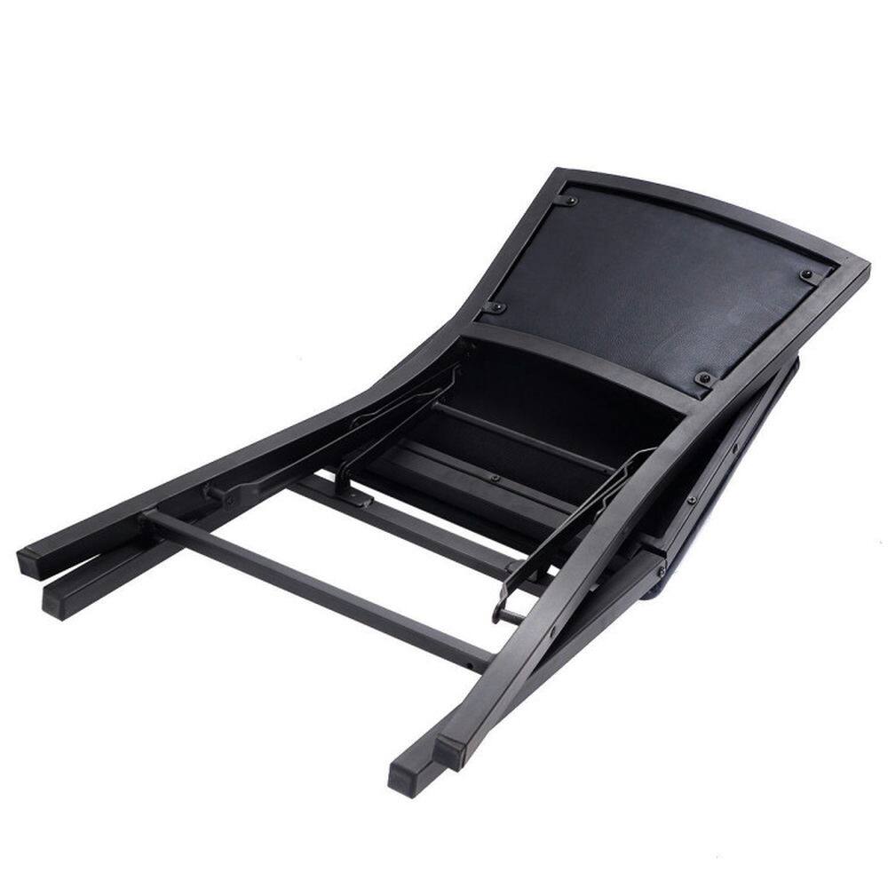 Alt View 5. Pefilos - Set of Metal Folding Dining Chair with Space Saving Design Lounge Chair Room Chair for Kitchen - Black.