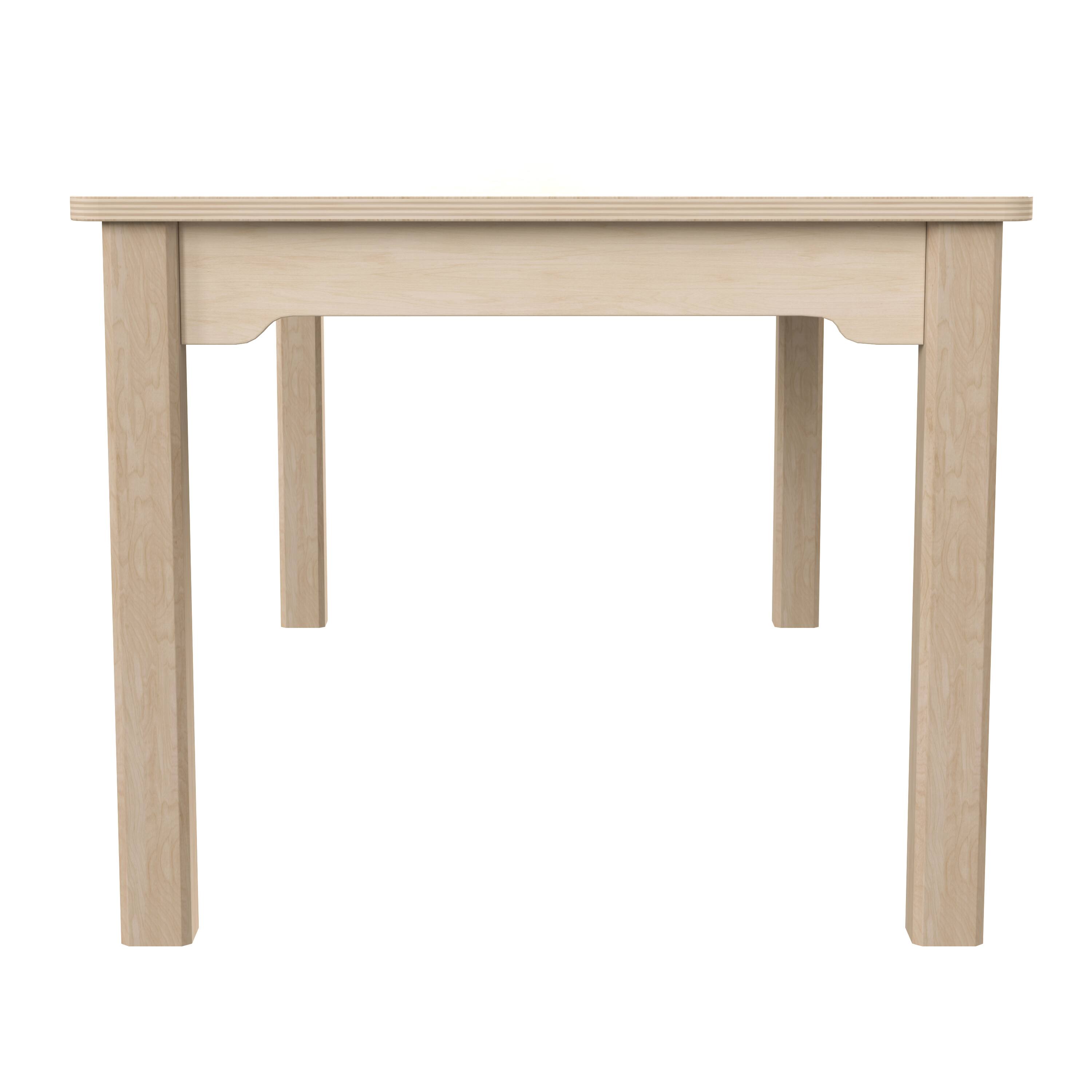 Left. Flash Furniture - Bright Beginnings Commercial Grade Wooden Rectangular Preschool Classroom Activity Table, (23.5"W x 47.25"D x 18"H), Bee - Natural.