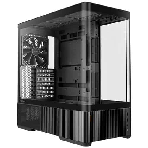 Antec - C6 Curve Air Mid-Tower Case, Panoramic Tempered Glass, 3 PWM Fans Included ATX Case - Black