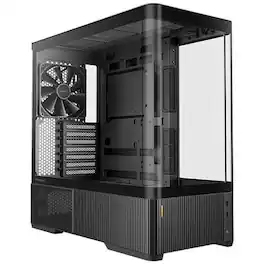 Antec - C6 Curve Air Mid-Tower Case, Panoramic Tempered Glass, 3 PWM Fans Included ATX Case - Black