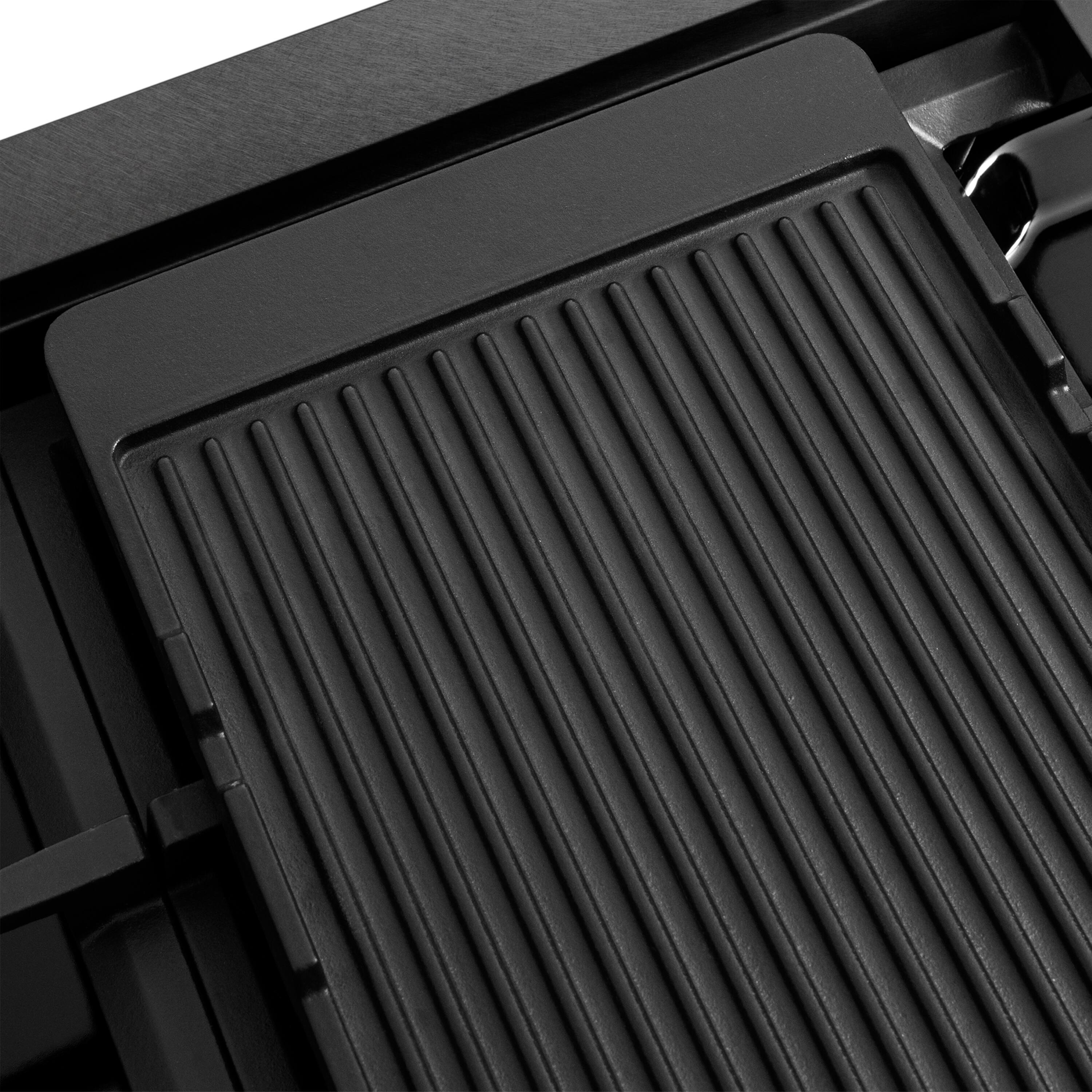 Back. ZLINE - ZLINE Designer 48 in. 8 Burner DuoPro Gas Rangetop in Black Satin Steel with Black and Bronze Accents (PSRTBSZ-48-MBCB) - Black Satin Stainless Steel.