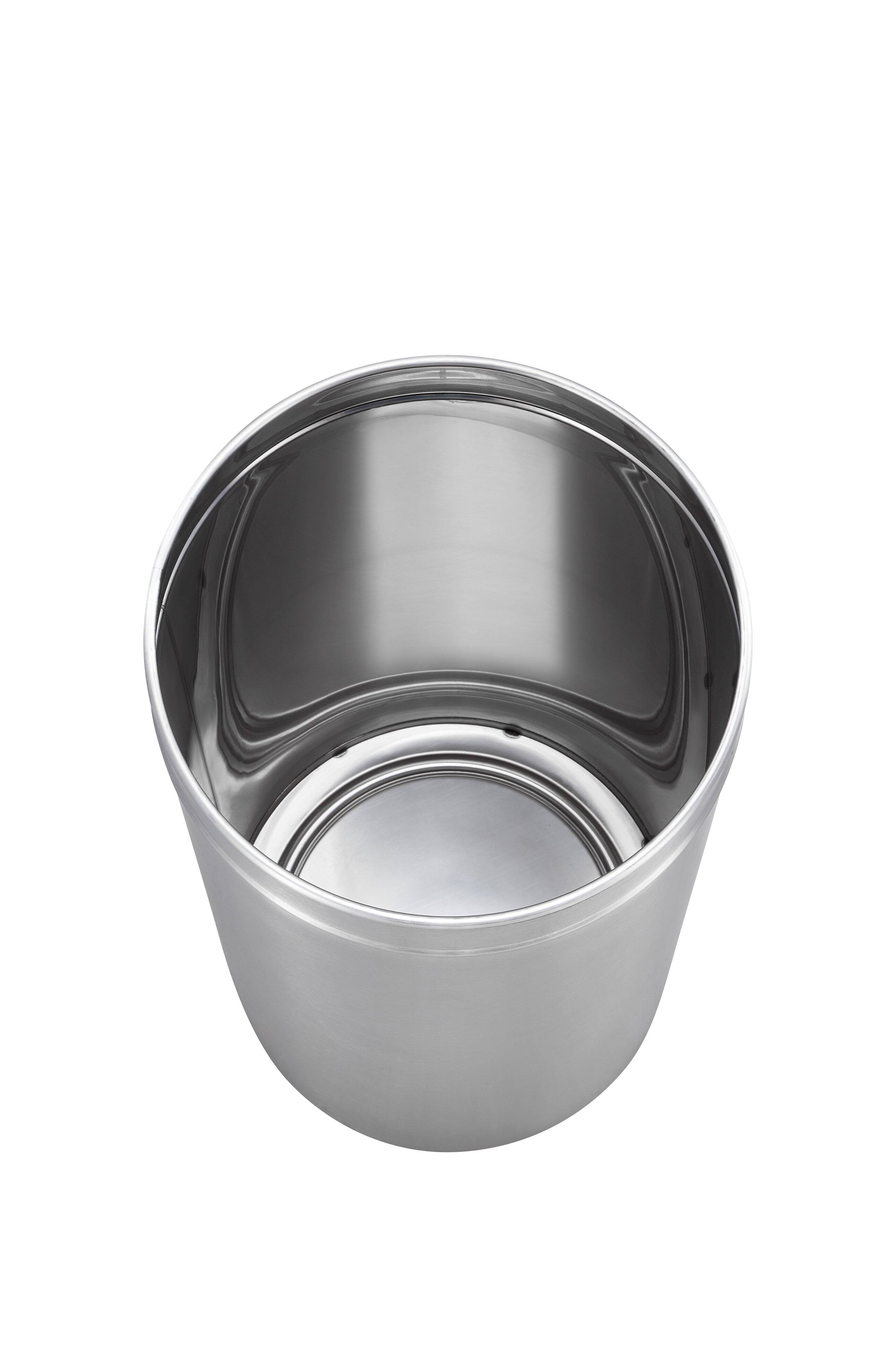 Alt View 2. Alpine Industries - 27 Gallon Stainless Steel Commercial Indoor Trash Can - Silver.